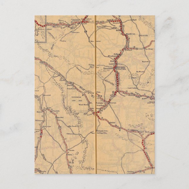 Wyoming 4 vykort (Framsida)