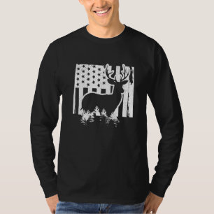 Wyoming Älgjakt Statskarta USA Flagga Patriotisk J T Shirt