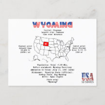 Wyoming amerikan som är statlig på en karta och