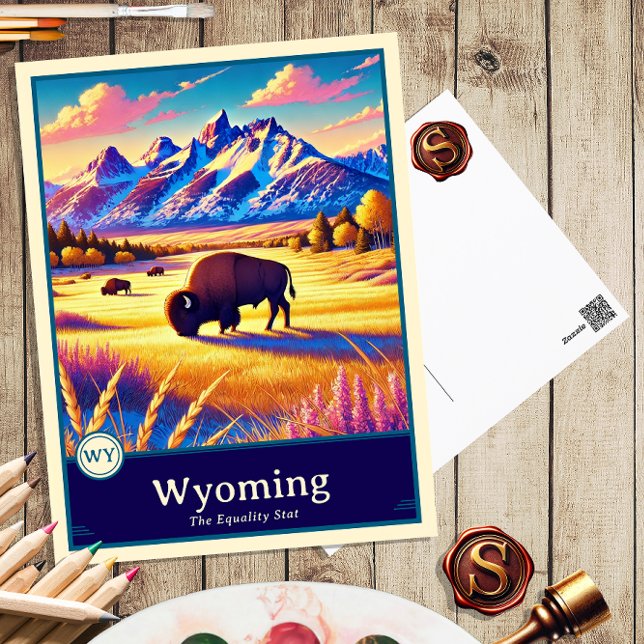 Wyoming | Anime Stil Cel Shaded-vykort Vykort (Skapare uppladdad)