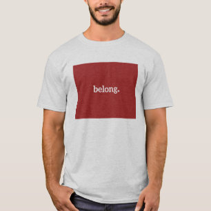 Wyoming Belong State Karta T-Shirt