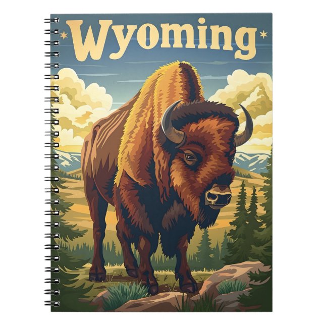 Wyoming Bison Anteckningsbok (Framsidan)