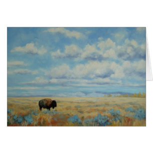 Wyoming Bison Fine Art Tillfällen Greeting Card Hälsningskort