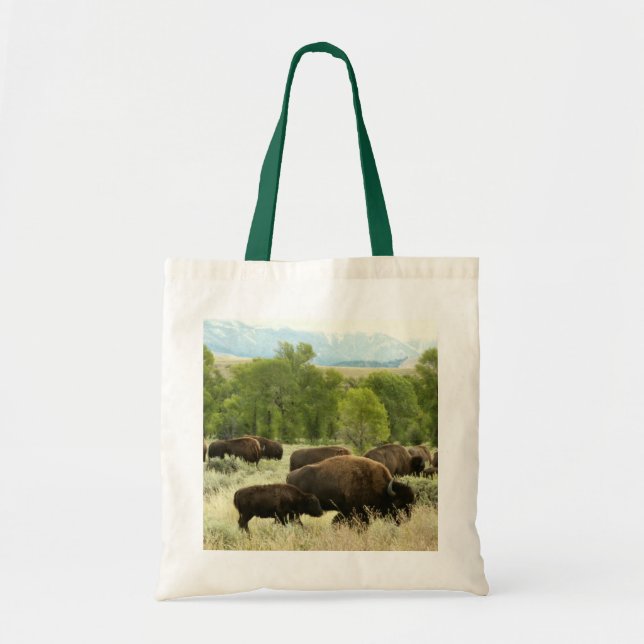 Wyoming Bison Nature Animal Photography Tygkasse (Framsidan)