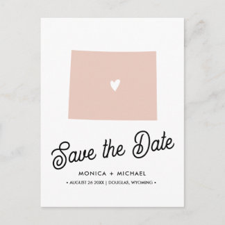 WYOMING Bröllop på destination VALFRI FÄRG Meddelande Vykort