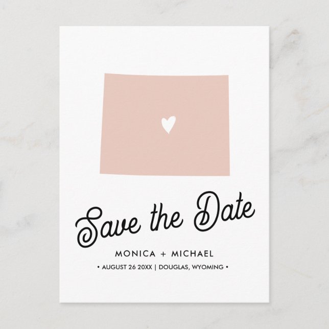 WYOMING Bröllop på destination VALFRI FÄRG Meddelande Vykort (Framsida)