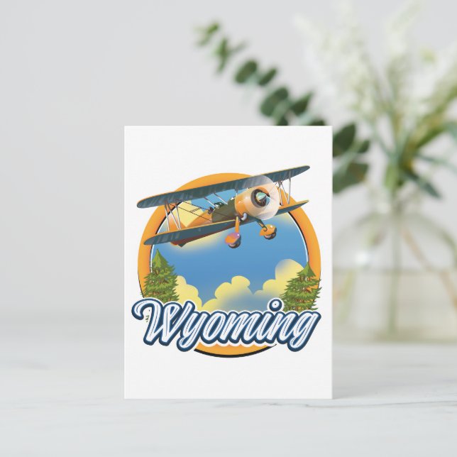 Wyoming Cartoon logotyp Inbjudan Vykort (Stående Fram)