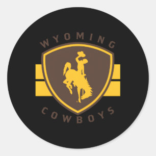 Wyoming Cow Shielded Rand Runt Klistermärke