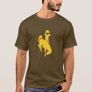 Wyoming Cowboy Riding A Bucking Horse T Shirt