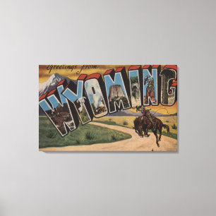 Wyoming (Cowboy) stort brev ScenesWyoming Canvastryck