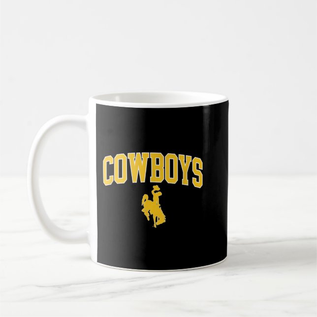 Wyoming Cowboys Apparel CowboyBrown Arch & Logotyp Kaffemugg (Vänster)