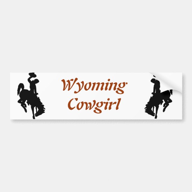 Wyoming Cowgirl Bildekal (Framsidan)