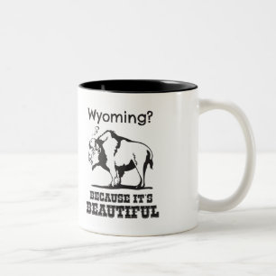 Wyoming? Därför att den är härlig Två-Tonad Mugg