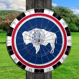 Wyoming Dartboard USA & Wyoming Flagga/speltavla Darttavla