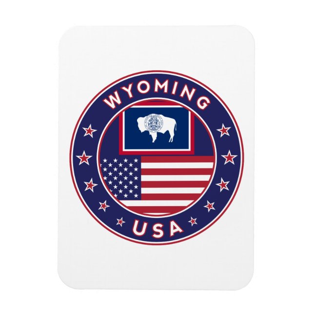 "Wyoming-dekal, telefonfodral, tote-väska, klocka Magnet (Vertikal)