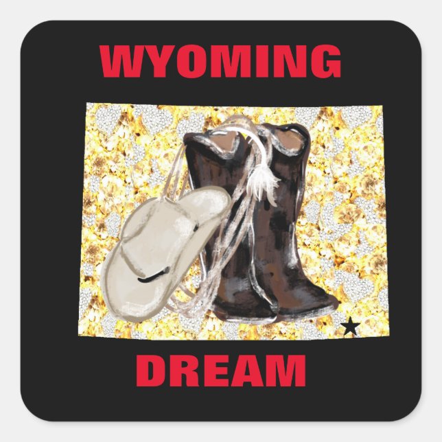WYOMING DREAM FYRKANTIGT KLISTERMÄRKE (Framsida)