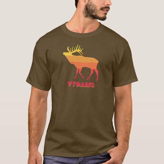 Wyoming Elk T Shirt (Framsida)