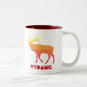 Wyoming Elk Två-Tonad Mugg