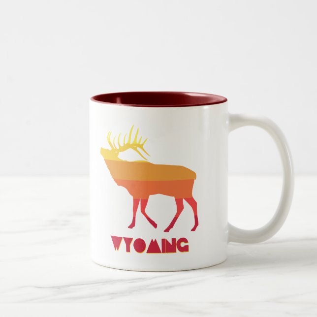 Wyoming Elk Två-Tonad Mugg (Höger)