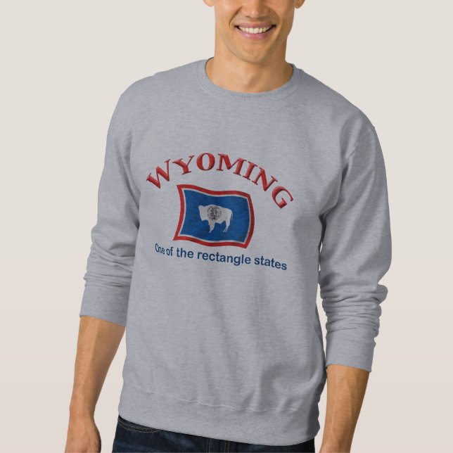 Wyoming - en statlig rektangel lång ärmad tröja (Framsida)