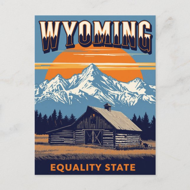 Wyoming Equality State Vykort (Framsida)