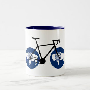 Wyoming Flag Cykling Två-Tonad Mugg