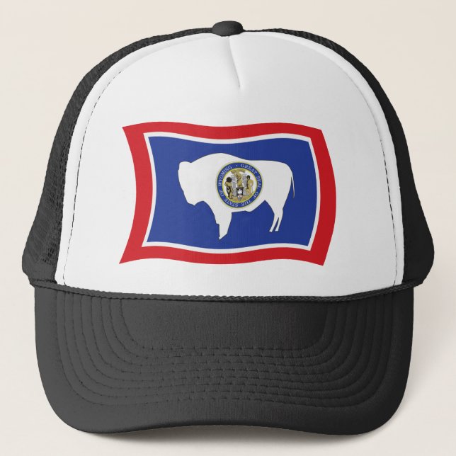 Wyoming Flagg Hatt Truckerkeps (Framsida)