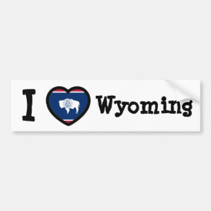 Wyoming Flagga Bildekal