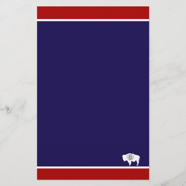 Wyoming flagga brevpapper (Framsida)