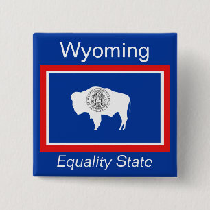 Wyoming Flagga Button Knapp
