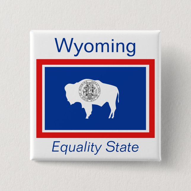 Wyoming Flagga Button Knapp (Framsida)