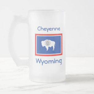 Wyoming Flagga City Mugg
