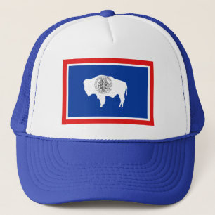 Wyoming Flagga Hat Truckerkeps