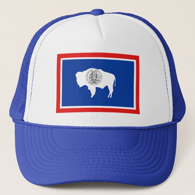 Wyoming Flagga Hat Truckerkeps (Framsida)