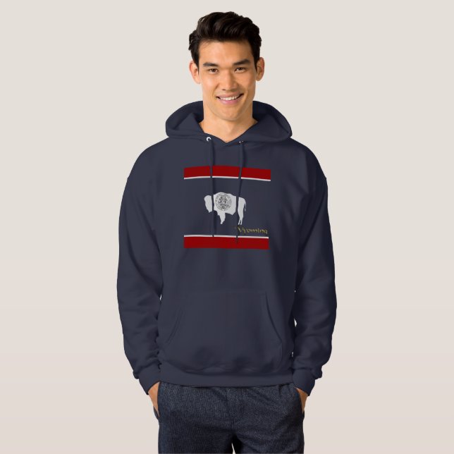 Wyoming flagga hoodie (Hel framsida)