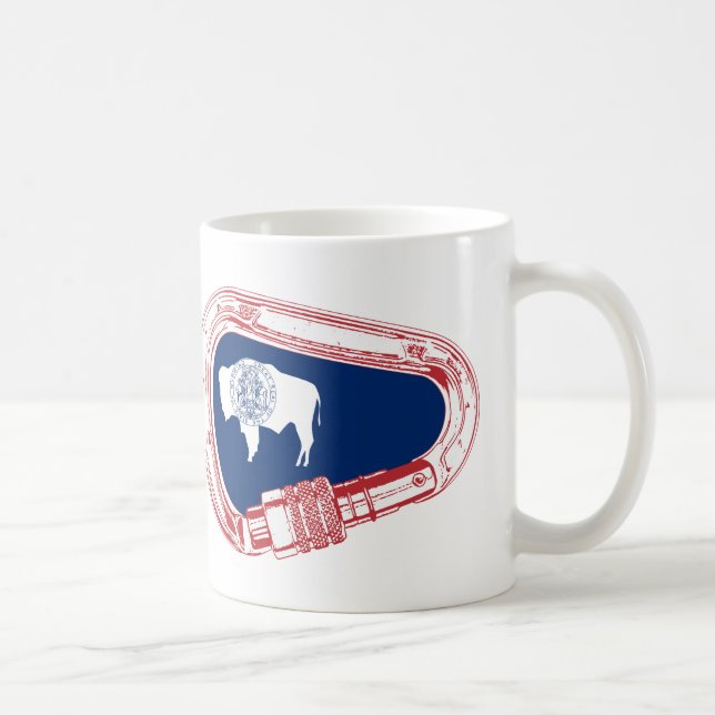 Wyoming Flagga klätting Carabiner Kaffemugg (Höger)