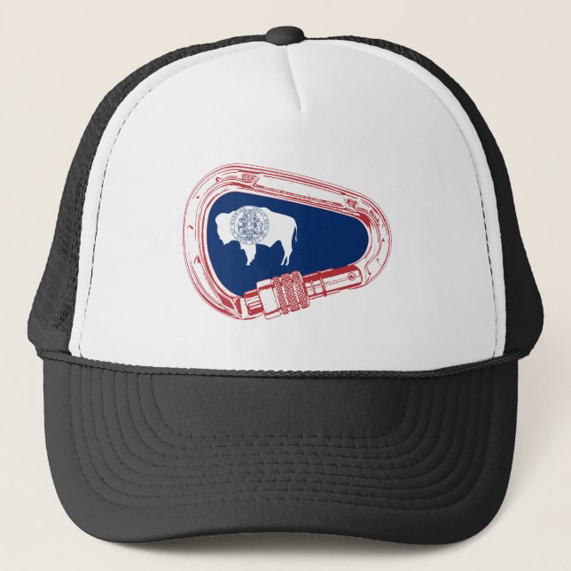 Wyoming Flagga klätting Carabiner Keps (Framsida)