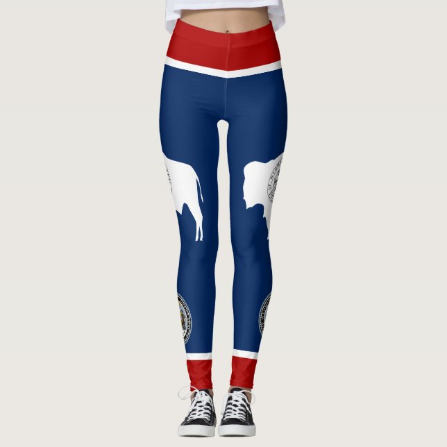 Wyoming flagga leggings (Framsida)