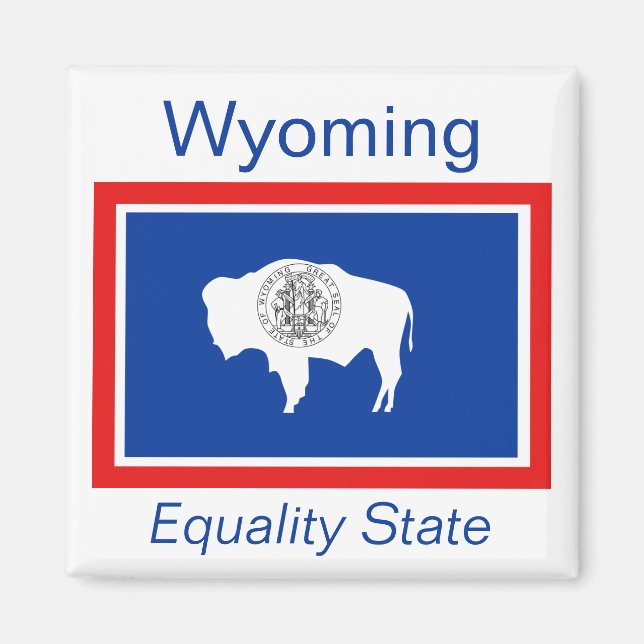 Wyoming Flagga Magnet (Framsidan)