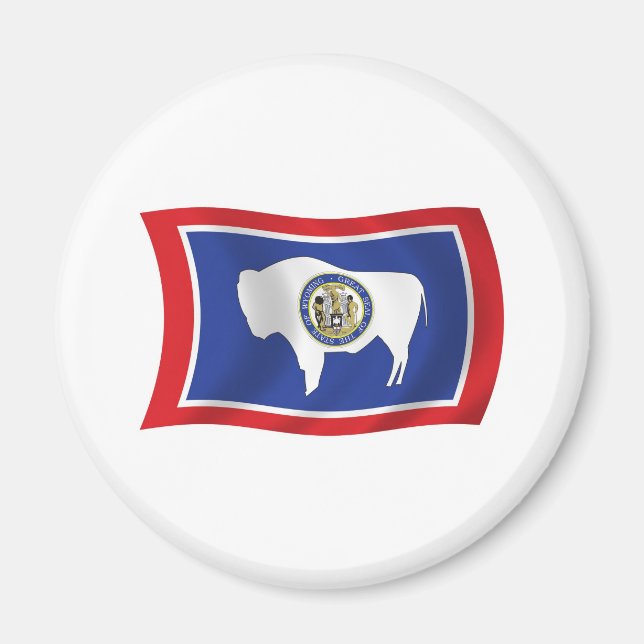 Wyoming Flagga Magnet (Framsidan)