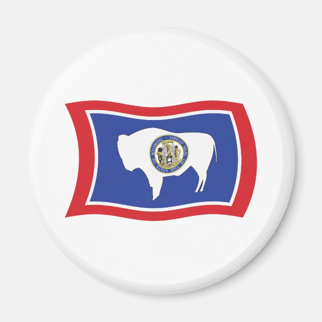 Wyoming Flagga Magnet (Framsidan)