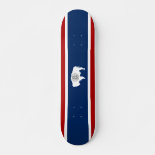 Wyoming flagga mini skateboard bräda 18,5 cm