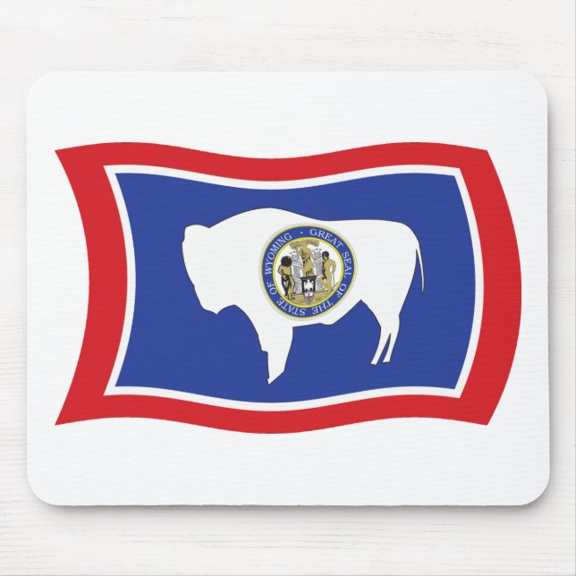 Wyoming Flagga Mousepad Musmatta (Framsidan)