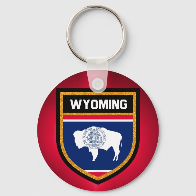 Wyoming Flagga Nyckelring (Framsida)