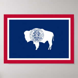 Wyoming flagga poster