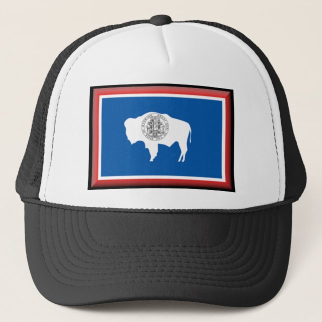 Wyoming flagga truckerkeps (Framsida)