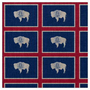 Wyoming Flagga Tyg