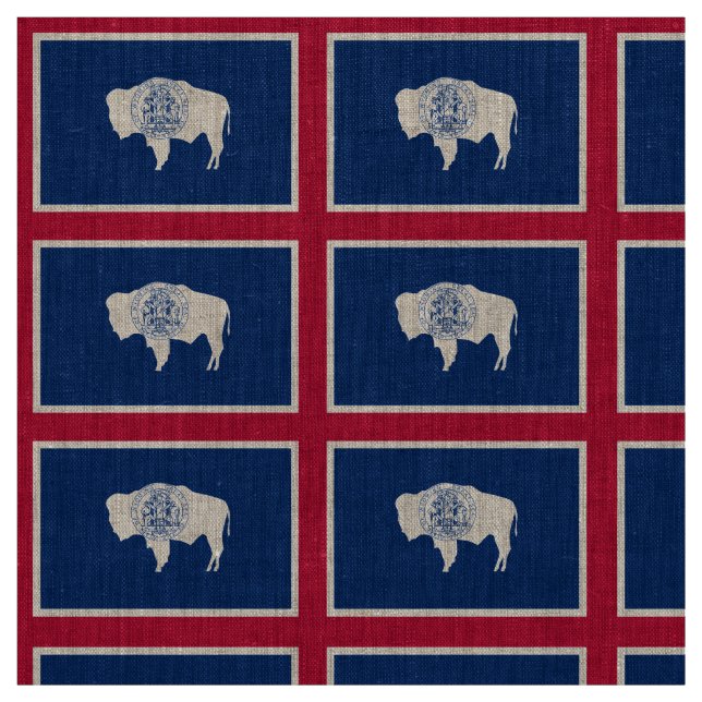 Wyoming Flagga Tyg (Provkarta)
