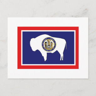 WYOMING FLAGGA VYKORT
