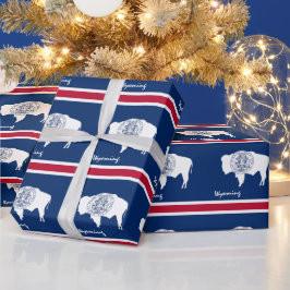 Wyoming Flagga & Wyoming ger Amerika/sportfantaste Presentpapper